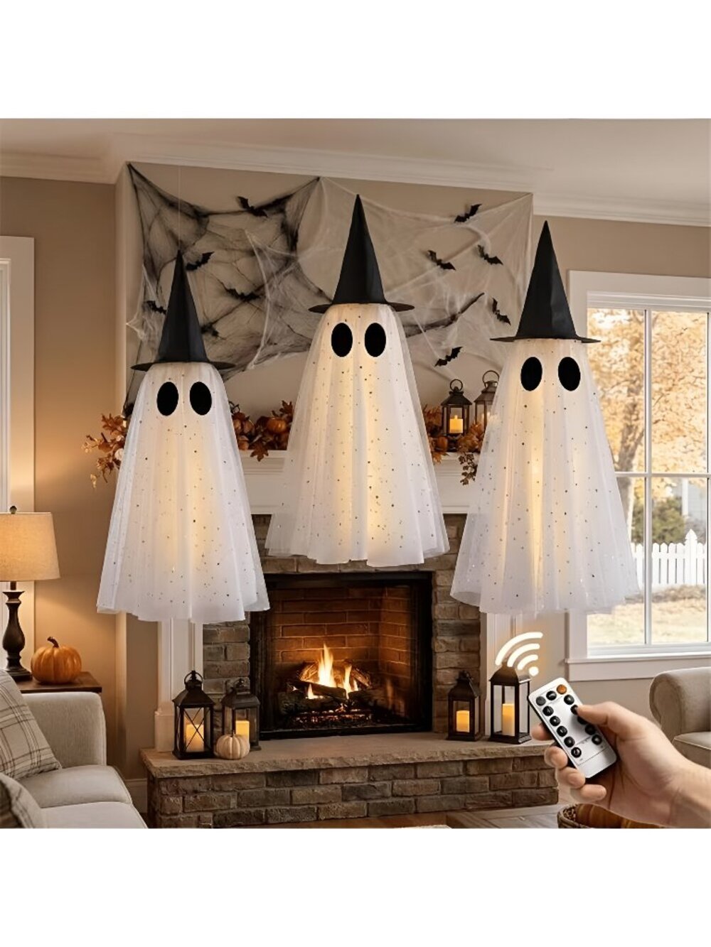 Halloween Ghost Decor Outdoor, Halloween Hanging Ghost Decorations